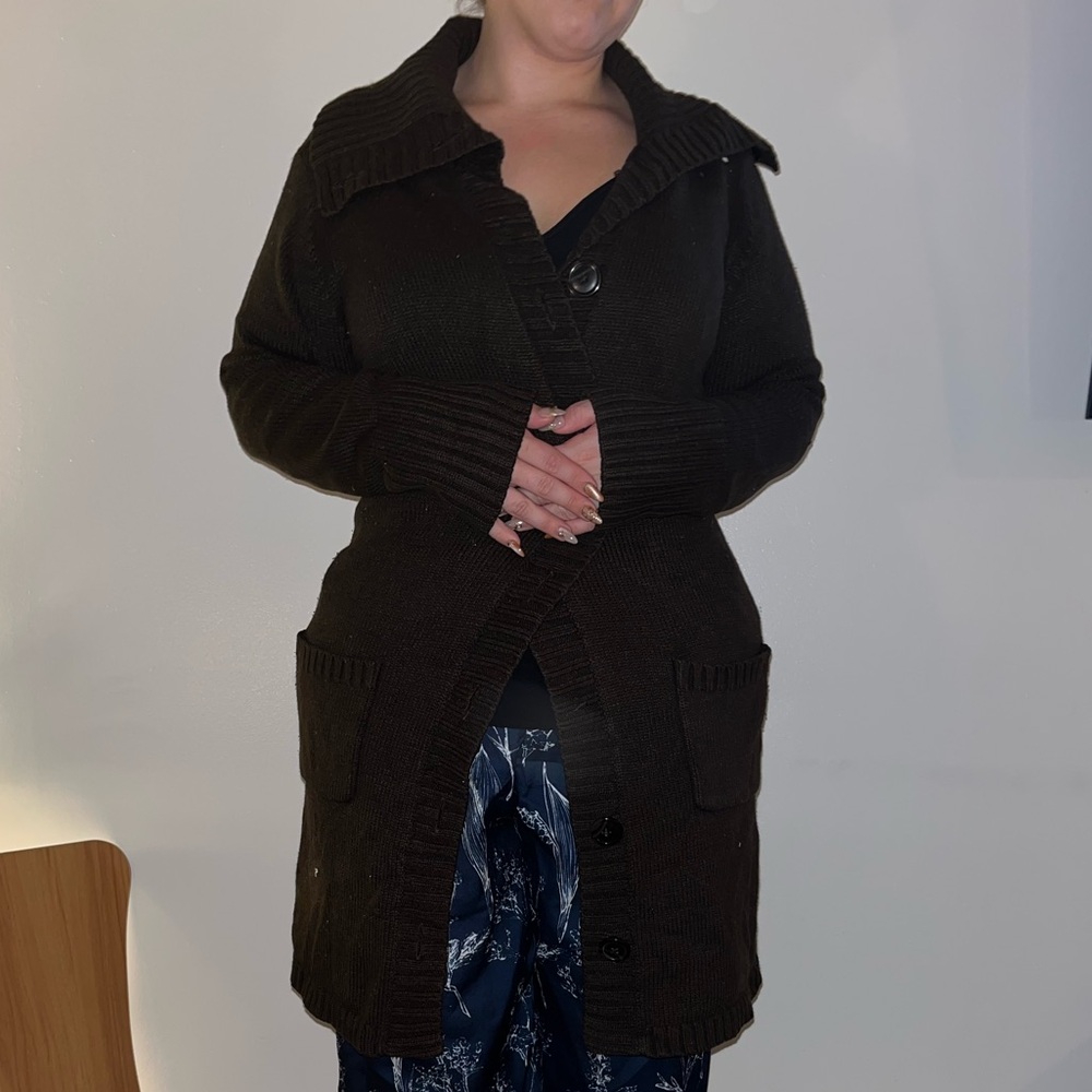 Women's Brown Sweater Cardigan